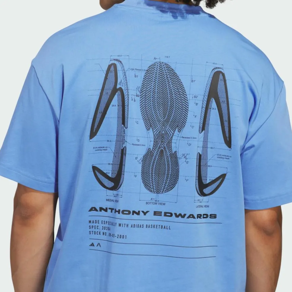adidas · ANTHONY EDWARDS GFX SCHEMATIC TEE