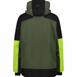 CMP · M JACKET FIX HOOD PL PONGEE JACQUARD+TPU